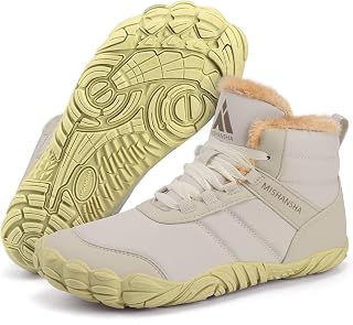 Winter Barfußschuhe Warm Gefüttert Winterschuhe für Herren Damen Gr.36-48