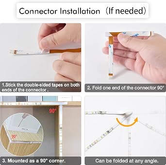 WOBANE Under Cabinet Lighting Kit, Total 12PCS LED Cabinet Strip Light, 4000K Natural White, Ra 80, Super Bright
