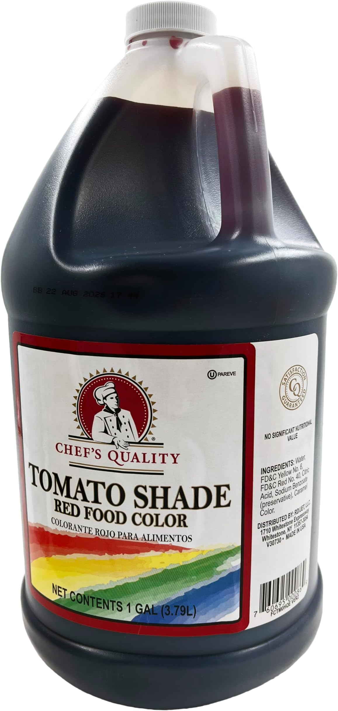 Chef's Quality: Tomato Red Food Color 1 Gallon