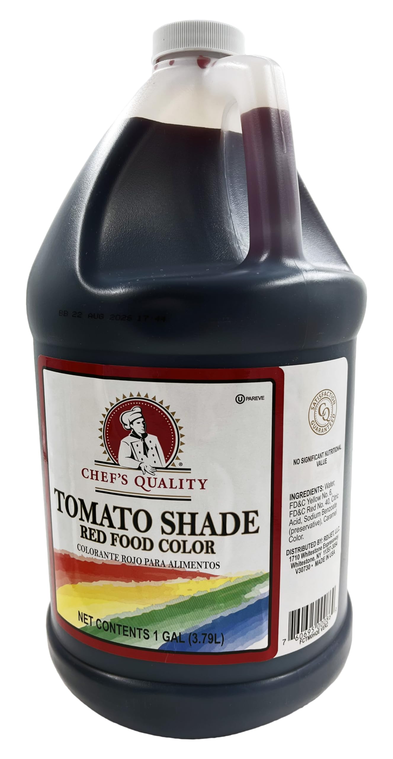 Chef's Quality: Tomato Red Food Color 1 Gallon