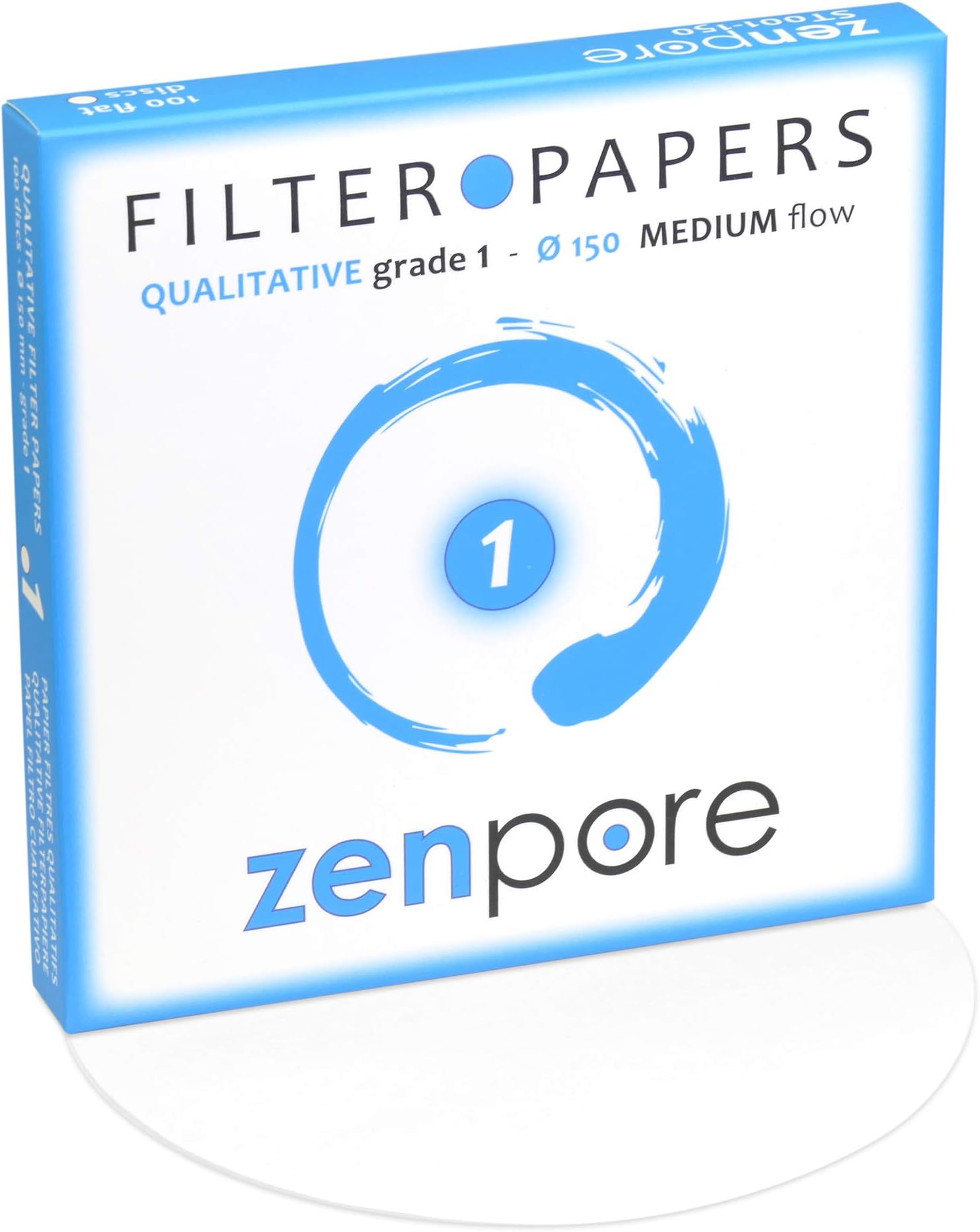 Qualitative Filter Paper 15cm Lab Filter Paper for Chemistry, Standard Qualitative Grade 1-Medium Flow 150mm(100 Discs)
