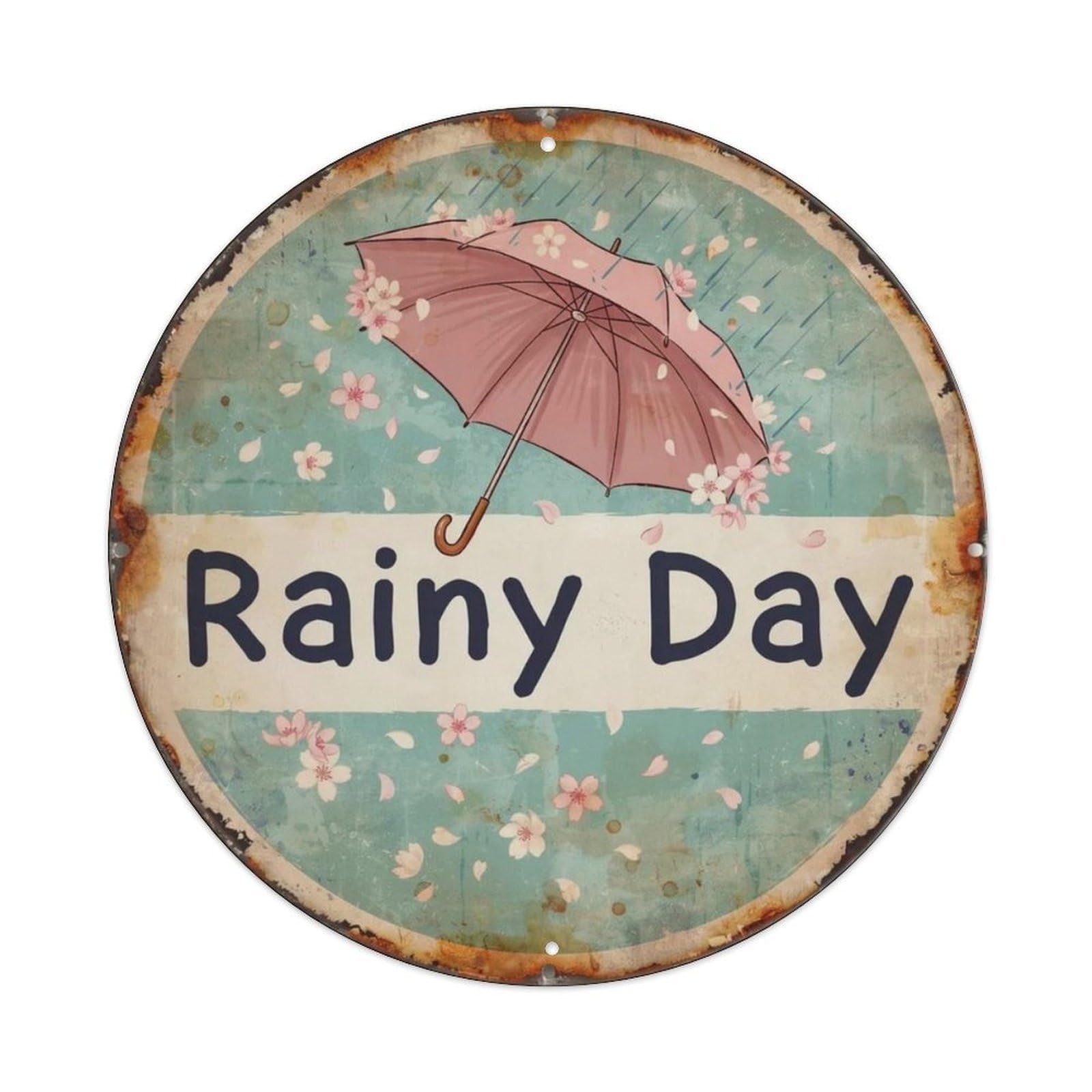 Rainy Day Japanese Manga Metal Tin Sign Plaque