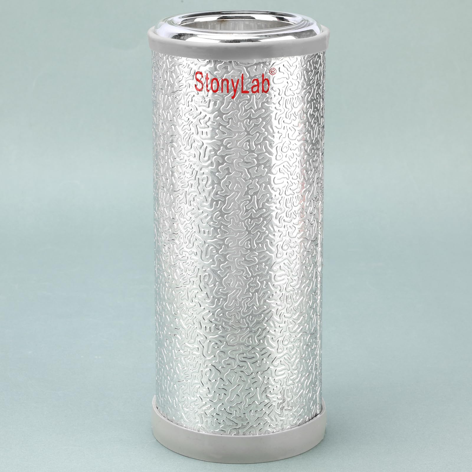 stonylab Frascos Dewar, Matraz Dewar de Vidrio Borosilicato de Forma Cilíndrica con Basa de Aluminio, Dewar Flask Profundidad Interior de 210 mm y Diámetro Interior de 70 mm para Laboratorio - 665 ml