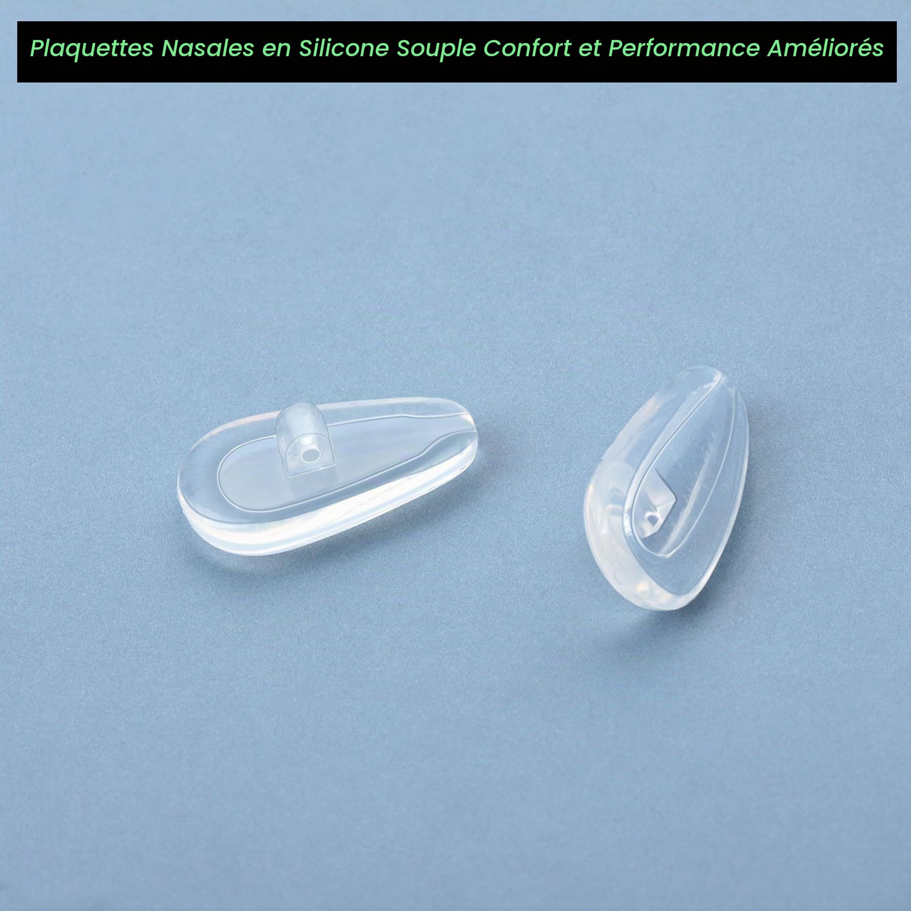 Acefrog Lot de 4 paires de coussinets de nez en silicone en forme de larme pour Oakley Tincup OX3184 OX5099 OX5094, conducteur, lunettes de soleil, lunettes de soleil à visser, antidérapantes