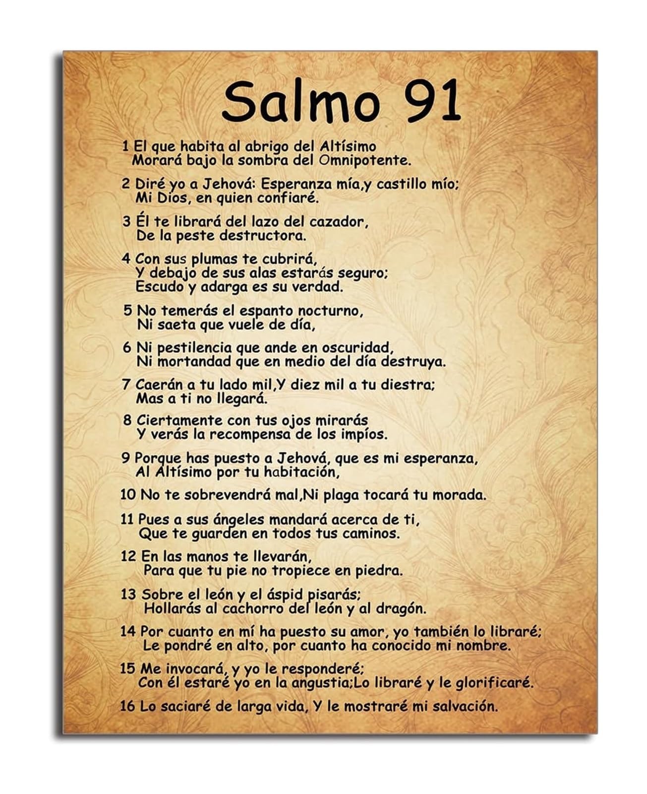 XGINERFEX Christian Art Painting Psalm 91 He Who Dwells in the Secret Place Canvas Wall-Art for Home Church Decor Inspirational Gift​(Framed,08x12inch(20x30cm))