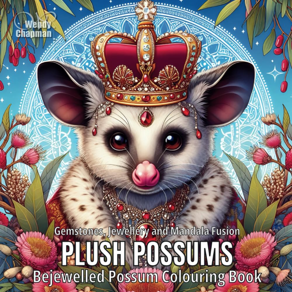 Plush Possums: Bejewelled Possum Colouring Book