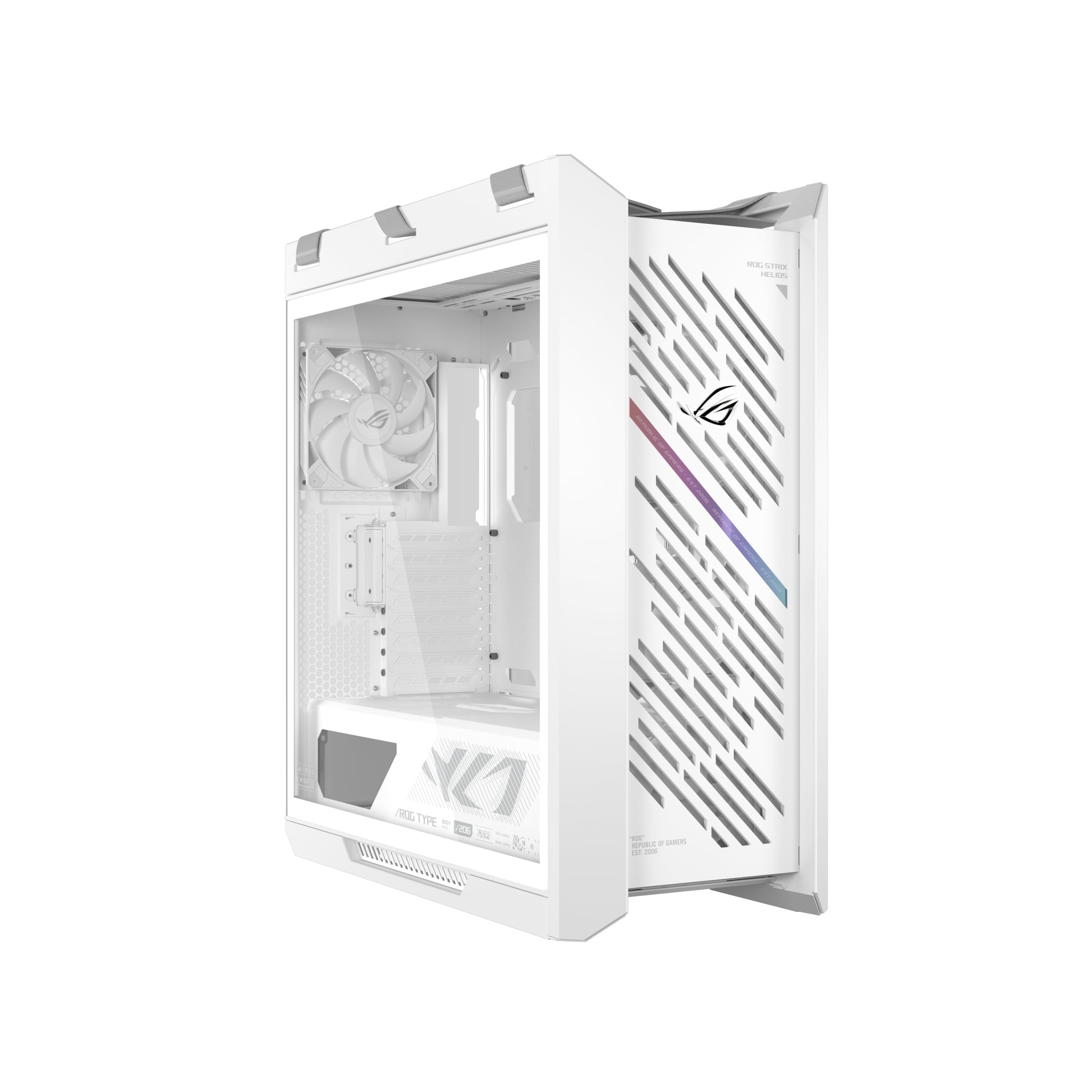 ASUS ROG Strix Helios II White Edition EATX - Carcasa para PC de Media Torre para Juegos, con Paneles Laterales de Vidrio Templado duales, Soporte para GPU de hasta 450 mm de Largo, Soportes para