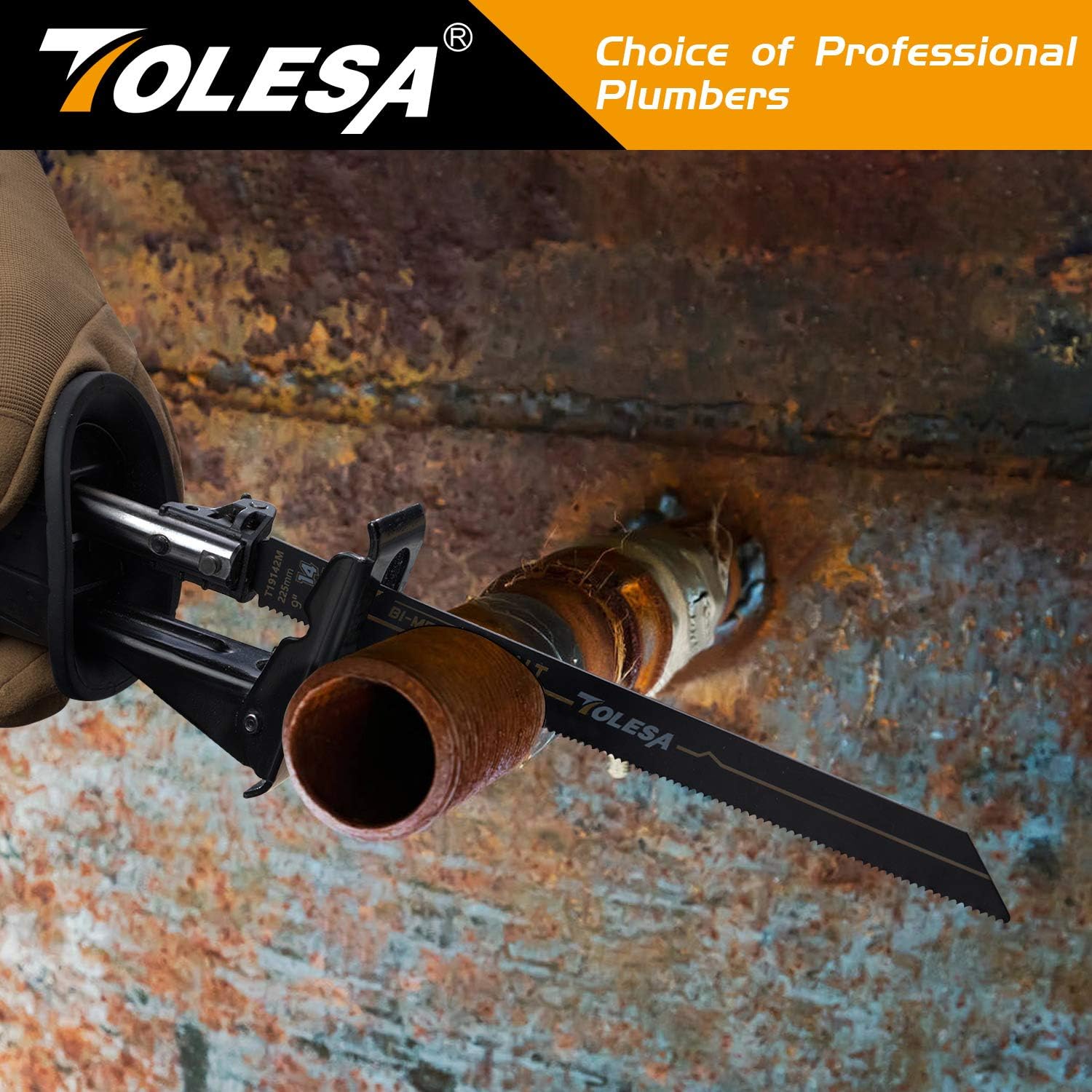 TOLESA Hojas de Sierra Recíproca de 228 mm y 14 tpi para Metal, 25 Unidades