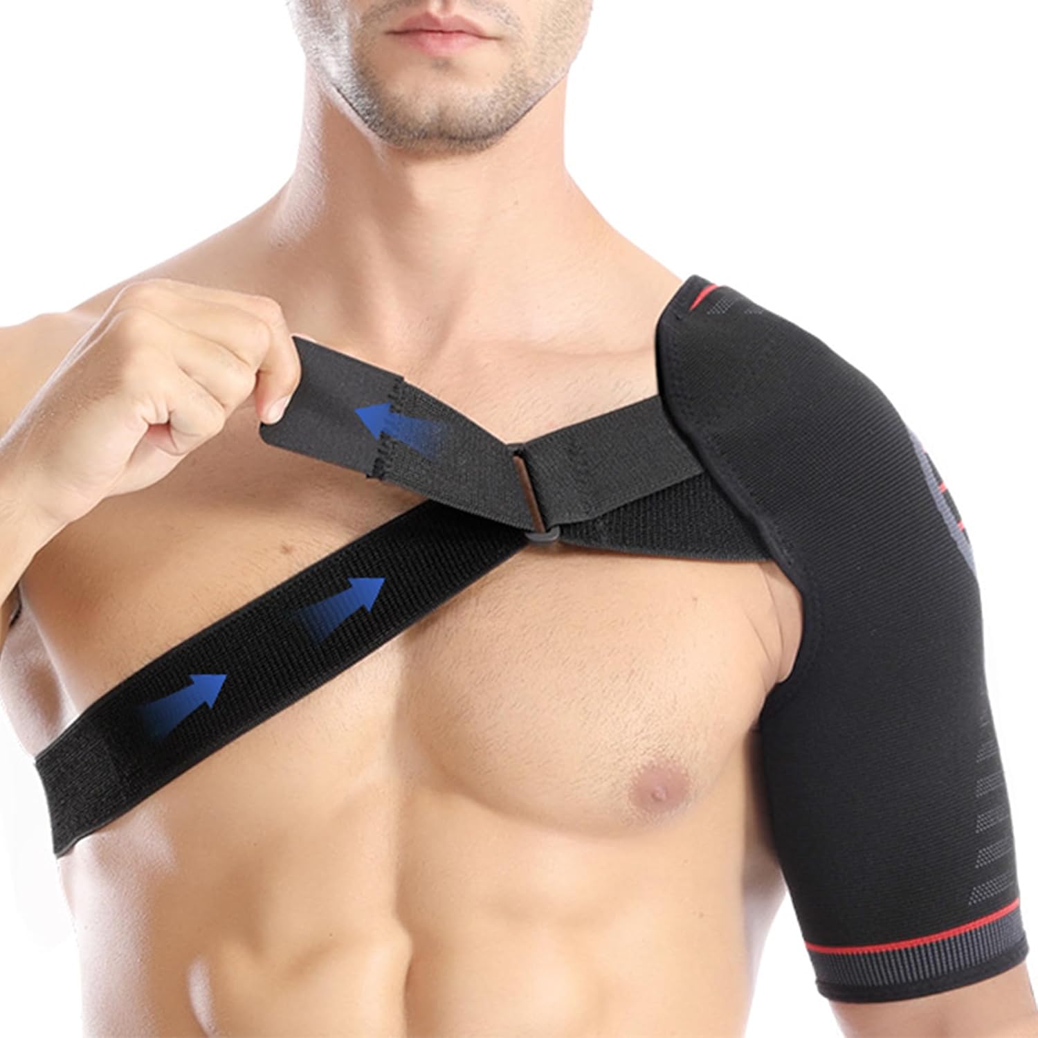 SPOBTRACE Shoulder Brace For Torn Rotator Cuff Adjustable Arm Support Compression Sleeve For Pain Relief Sleep Injuries Men