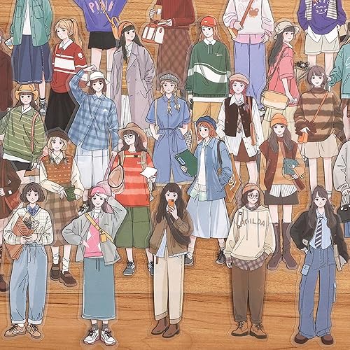 Alideco Juego de 160 calcomanías para álbumes de recortes, estilo kawaii, vintage, cuatro estaciones, para niñas, para diario, álbumes de recortes,