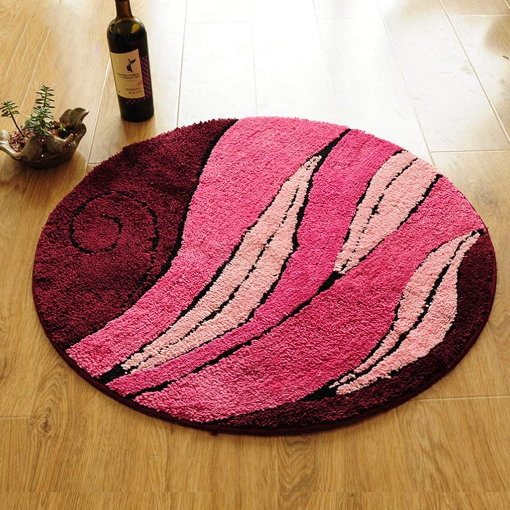 Tapis anti-moule rond rouge AC 80 cm pour éliminer les glissades