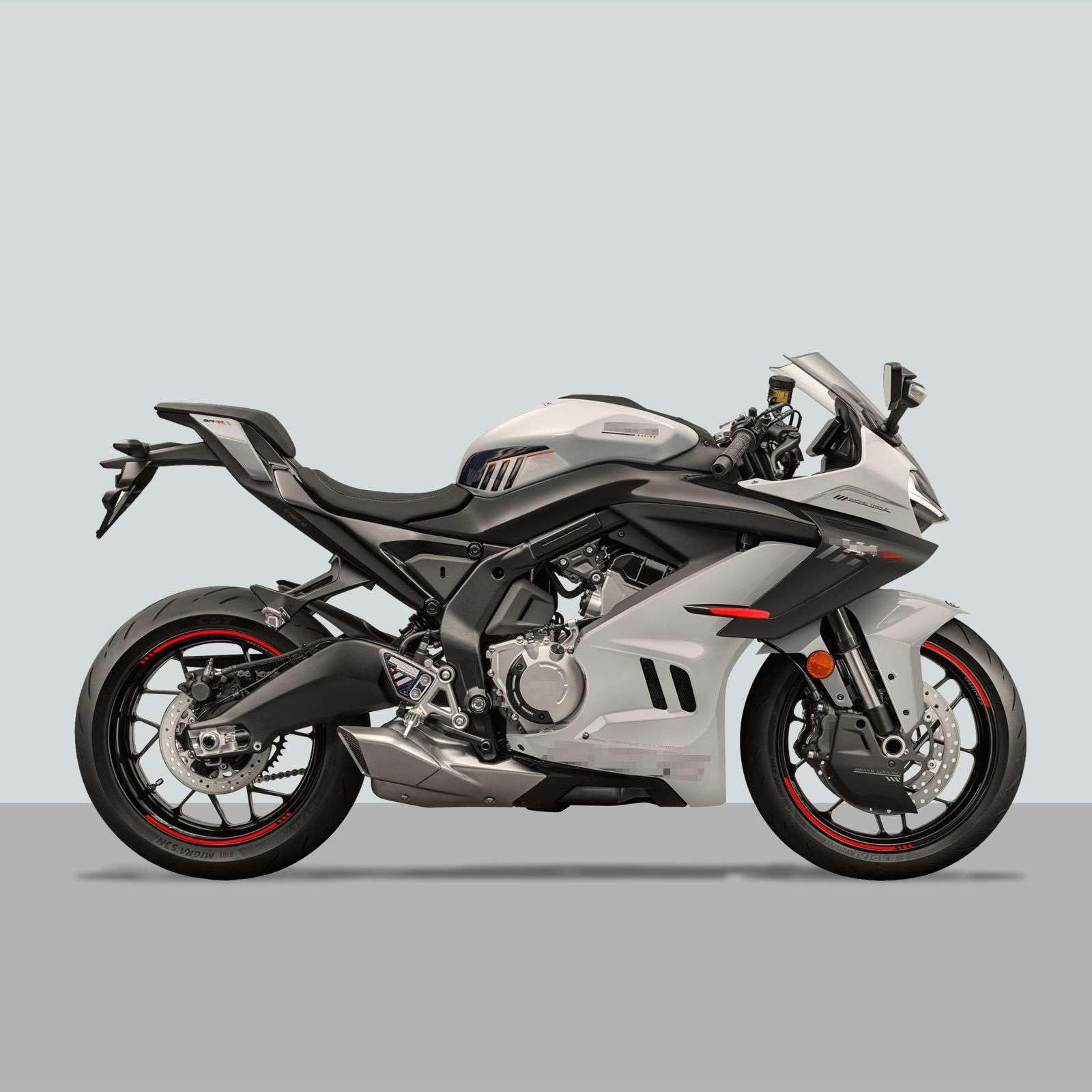 Resin Bike Kit Autocollant Moto Compatibles avec CF Moto 675 SR-R 2025-2026. Protection Grip de Réservoir Moto Contre Les Chocs et Les Éraflures. Kit Autocollant 3D Résinés Made in Italy