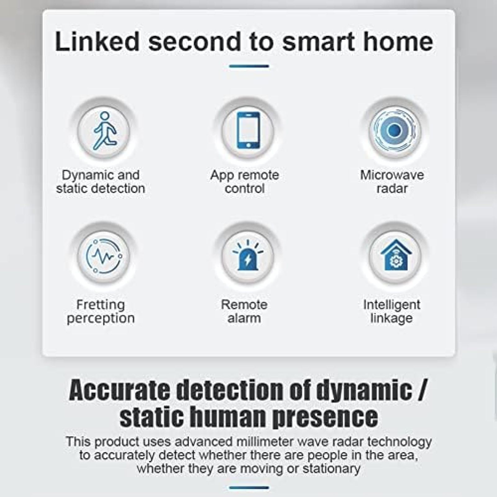 Sensor de Presencia Humana MmWave Radar detección de Alta precisión Cuerpo Humano Existe Soporte de Sensor Tuya, ZigBee