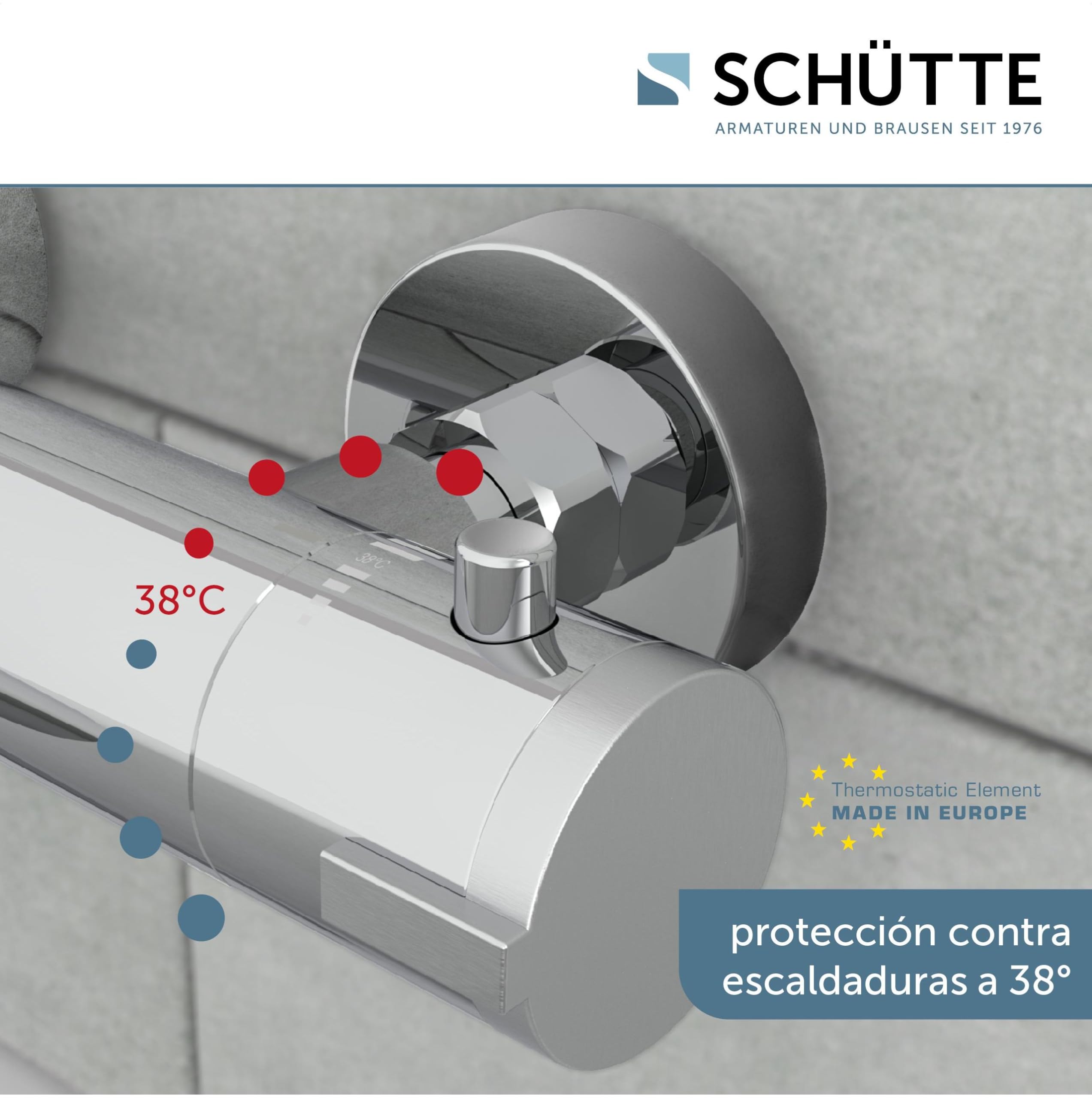 Schütte Grifo Mezclador Termostático de Bañera London Baño Grifería