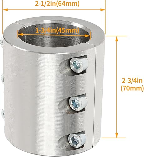 Miniatura 10 de HECASA Abrazadera de tubo de cuello dividido compatible con abrazaderas de barra antivuelco UTV de tubo OD de 1-34 pulgadas, soportes soldables de