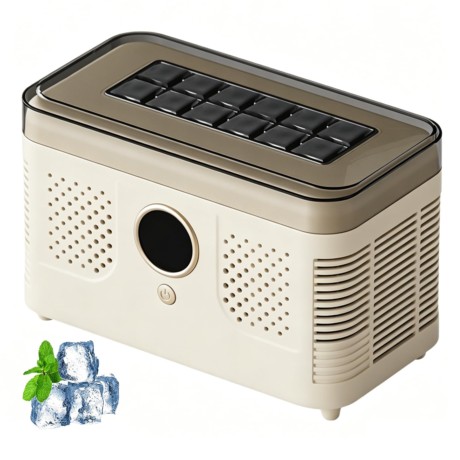 Genérico Máquina de Hielo portátil, de sobremesa de 150 W, Produce 16 Cubitos en 15 Minutos, bajo Nivel de Ruido, diseño Compacto para el hogar, la Oficina, Fiestas, acampadas y Viajes (Blanco 12)