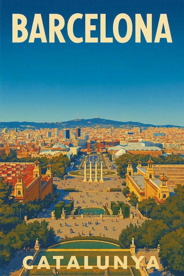 Póster de Barcelona vintage: dale un aire artístico y viajero a tu hogar