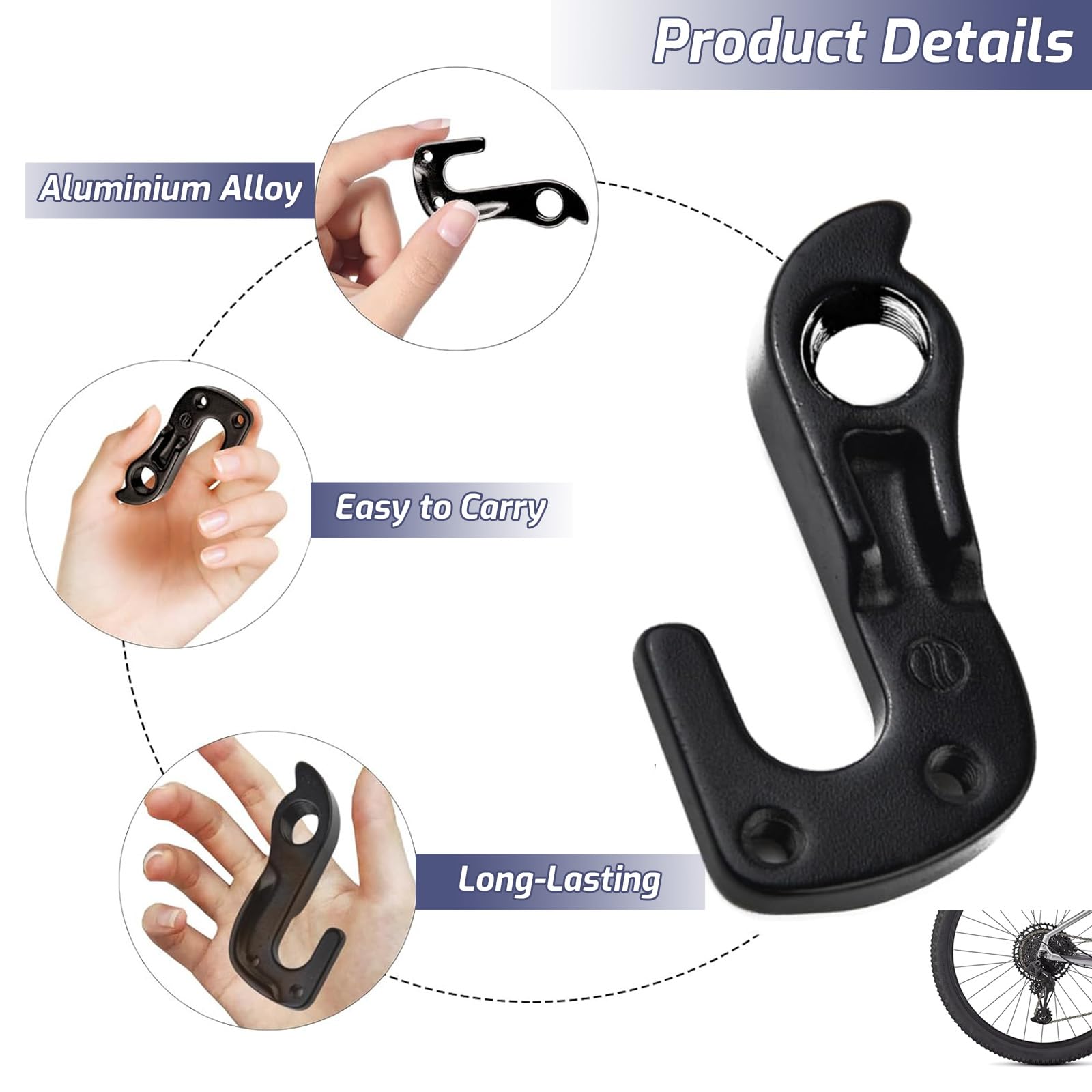 Forcellino Cambio MTB in Lega di Alluminio per Cube Aim SL #10148, Gancio Posteriore Deragliatore per Mountain Bike, Ricambio Originale