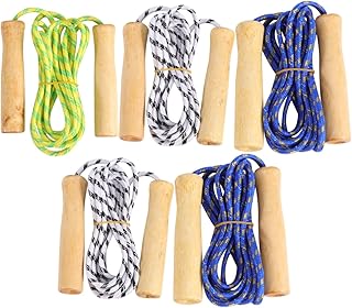 Toddmomy 5pcs Jumping Rope Exercise Kids Jumping Rope Kid Jump Rope Jump Rope for Fitness Skipits for Kids Adult Jump Rope Exercise Ropes Tool Toy Wooden Child Portable Tools for Kids