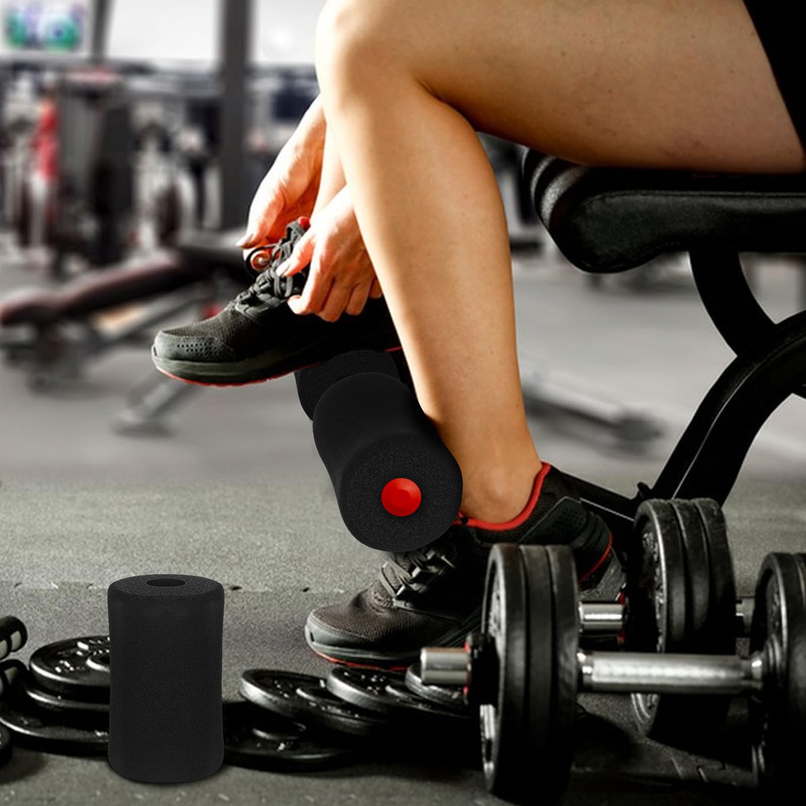 10 Stück Schwamm Polster Fuß und Beinauflagen für Beinstreckmaschinen Fitnessgeräte Zubehör Weich und rutschfest Ersatz Bezug für Trainingsgeräte