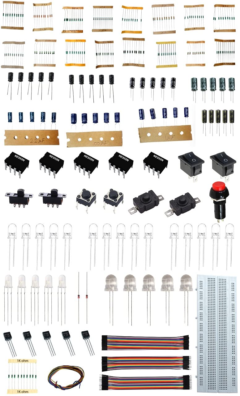 CodifyMonk Breadboard Kit (Resistors, Capacitors, Switches, LEDs, 555ICs, Diodes, Transistors, Jumper Wires and Breadboard) | Handy Components for Beginners (B09C8HTN6N) Amazon Price History, Amazon Price Tracker