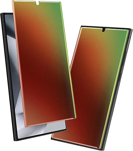 LYWHL Paquete de 2 protectores de pantalla de privacidad para Samsung Galaxy S24 Ultra, degradado mate, colorido, anti-luz azul, anti-espía,
