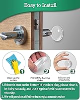 Vista 3 de Topes de pared para puerta, 12 unidades, protector de pomo de puerta de pared, protector de puerta, protectores de pared contra pomos de puertas