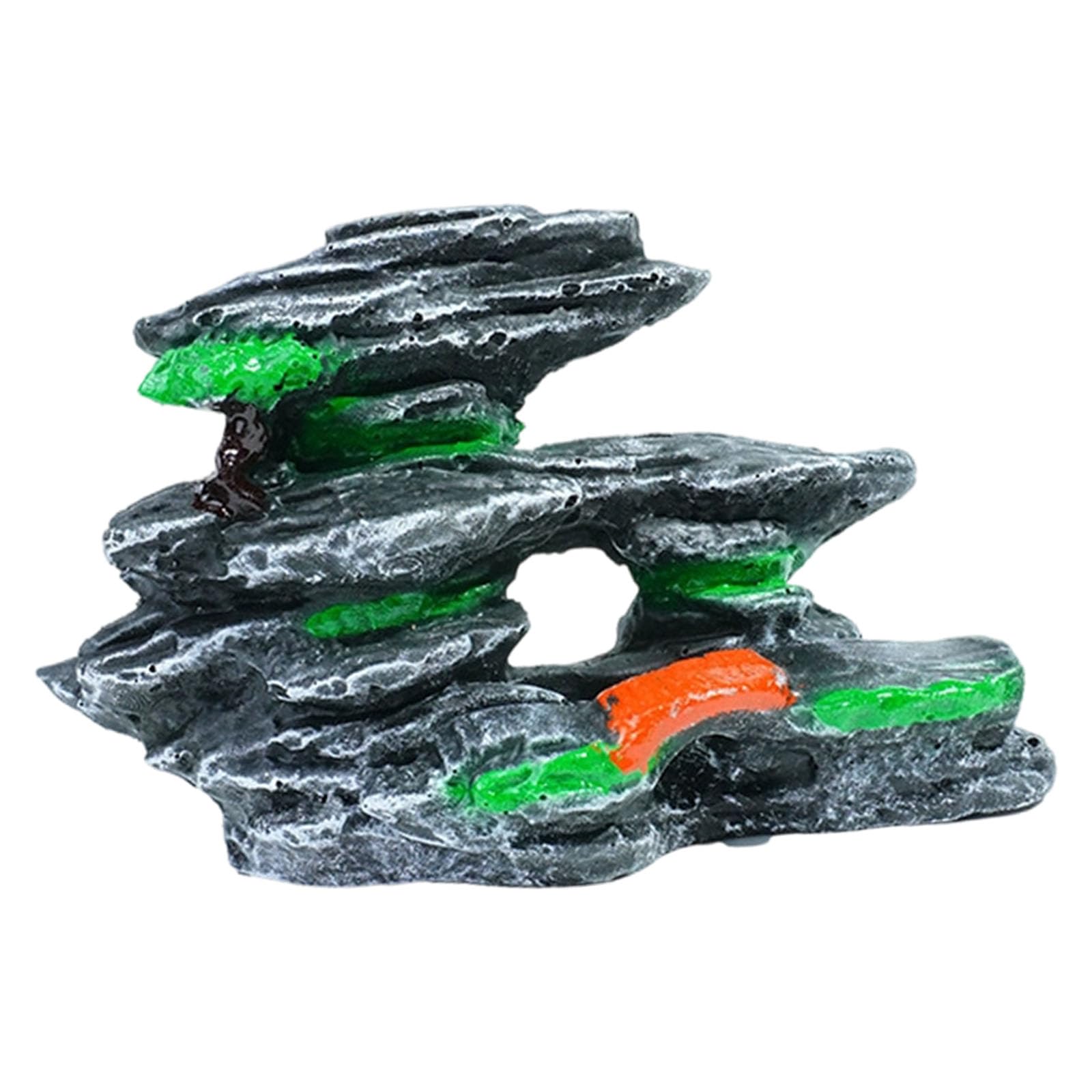 Tsophreniq Realistic Resins Aquarium Rock Mountain Ornament Fish Tanks Garden Decoration with Natural Texture for Home Offices Decors Aquascaping​ Decoration