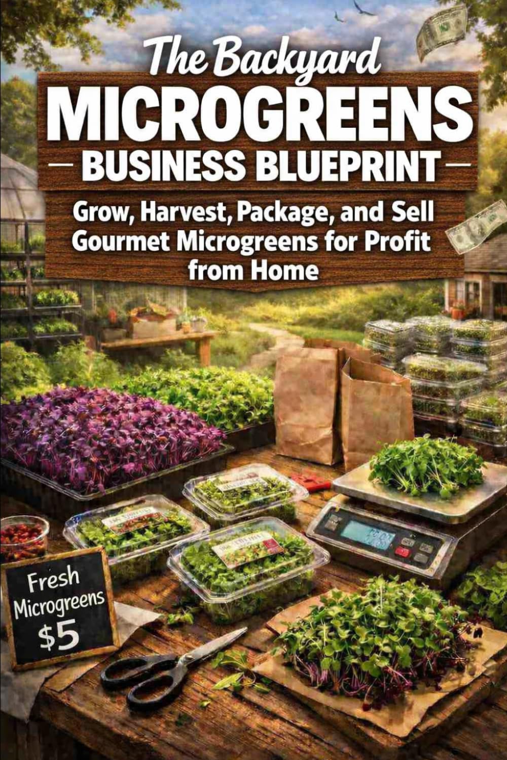 The Backyard Microgreens Business Blueprint: The Complete Step-by-Step Guide to Grow, Harvest, Package, Market, and Sell Gourmet Microgreens for Profit from Home