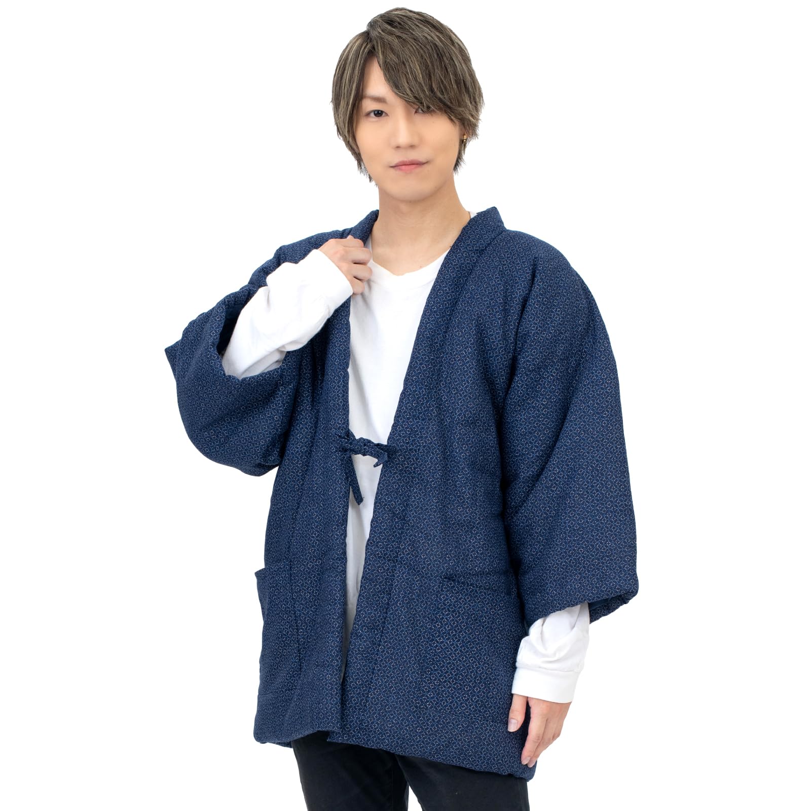Amazon | [あい藍] 日本製 久留米綿入れ半纏 メンズはんてん
