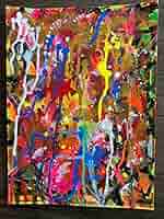 N. Rudisuhli 現代アート アクリル画 8825f9530b56674a7314976507a100