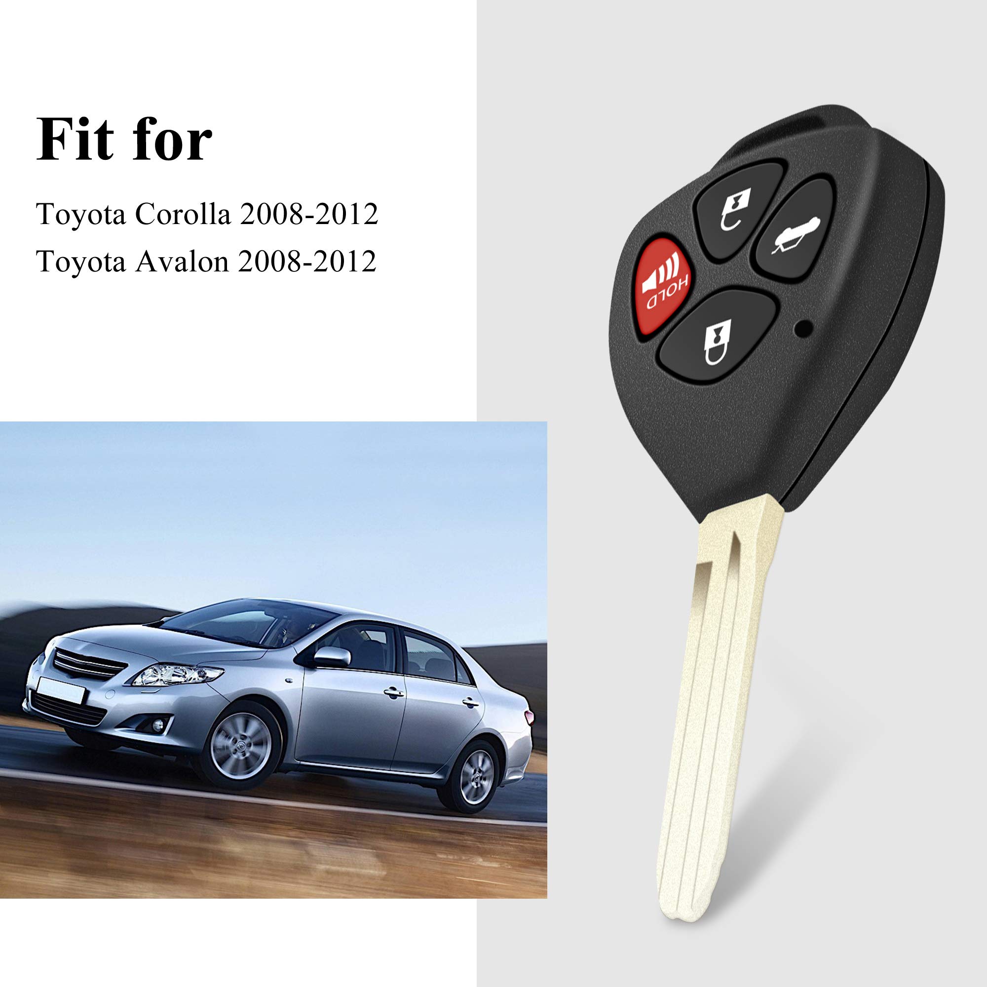 Remote Key Fob Replacement For Toyota Avalon 2008-2013 & Corolla 2008-2010