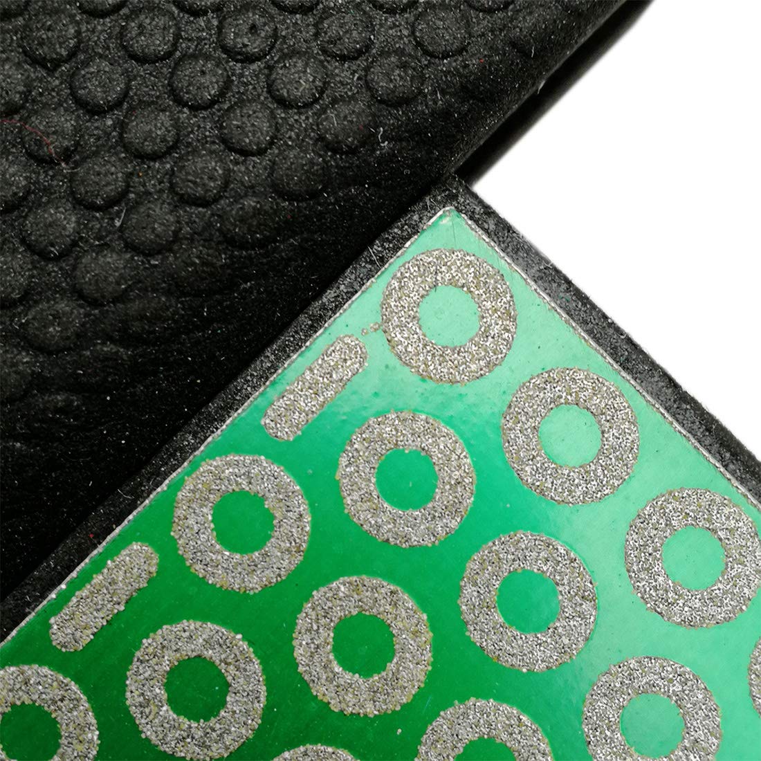 SHDIATOOL Coated Diamond Handpad für Marmorgranitkeramikglas Handpolierpad mit Hartschaumrücken(3pcs #100)