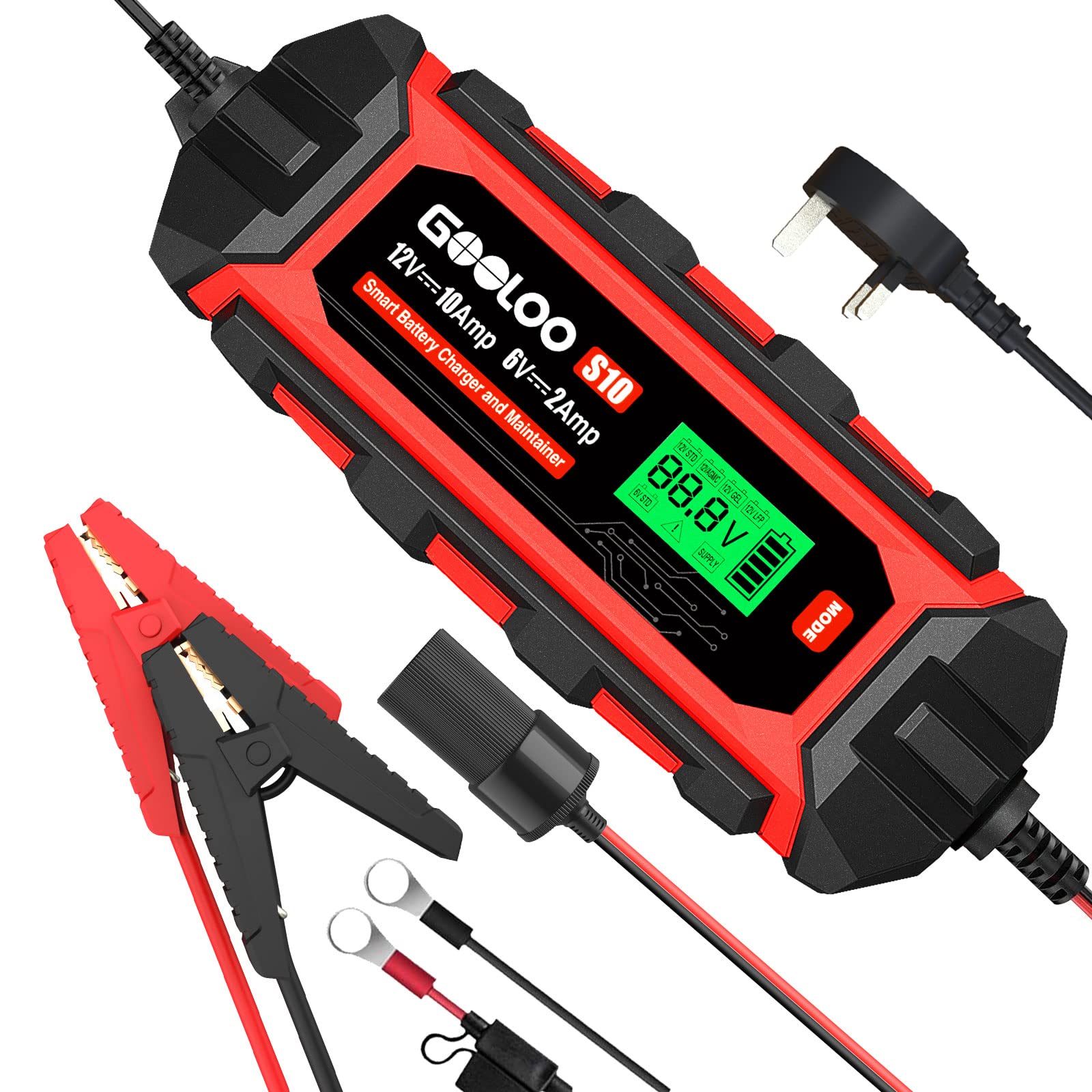 Buy GOOLOO 4Amp Car Battery Charger Automotive, 6V and 12V Battery