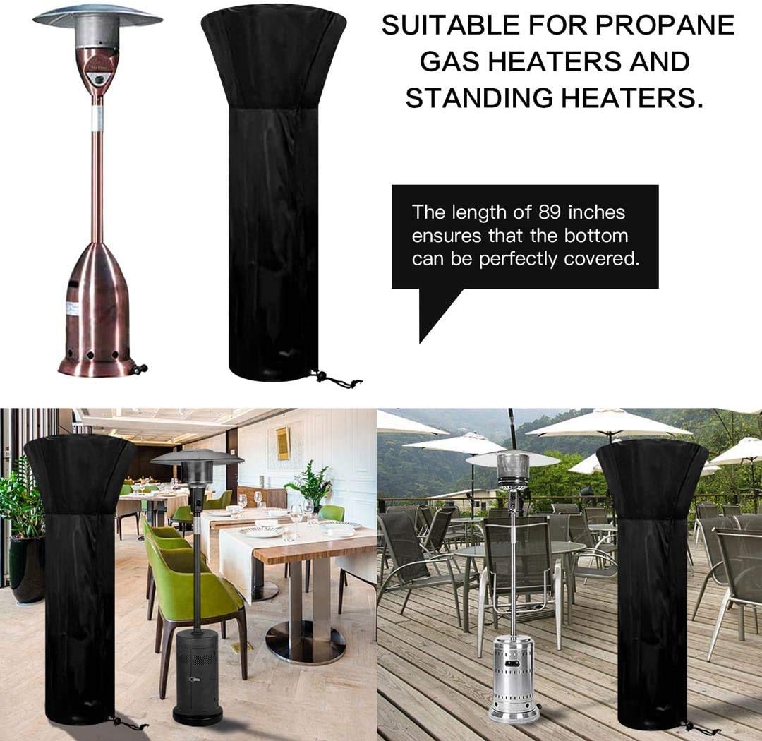 Couverture de Chauffe-Patio Housse pour parasol chauffant210D Bache de Protection pour Chauffage de Terrasse Extérieur Anti-Poussière/Vent