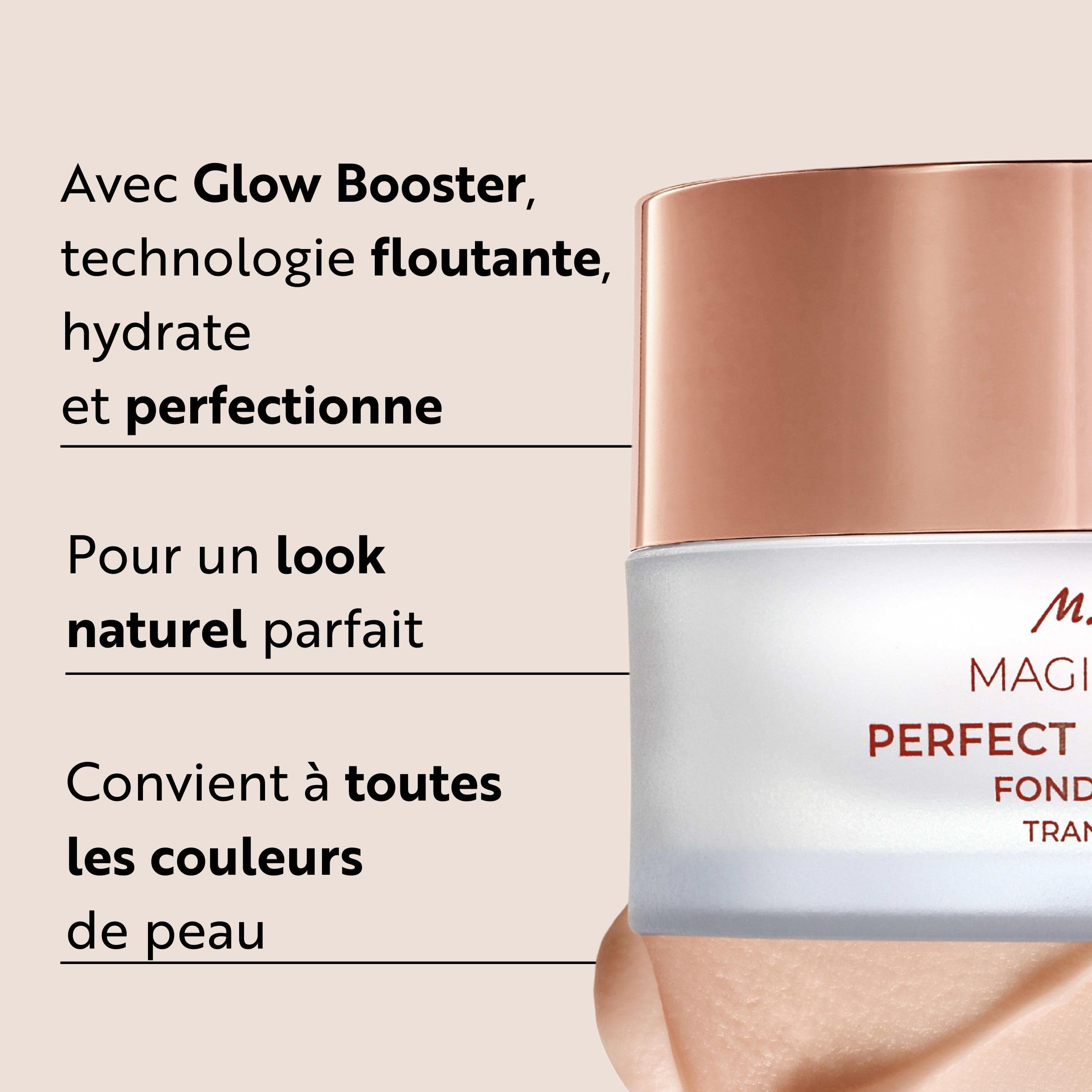 M. Asam Magic Finish Perfect Me Fond De Teint Transparent (30ml) | Look Parfait sans Maquillage pour un Peau sans Défaut, Peut Être Combiné Comme Primer avec le Fond de Teint ou le Soin