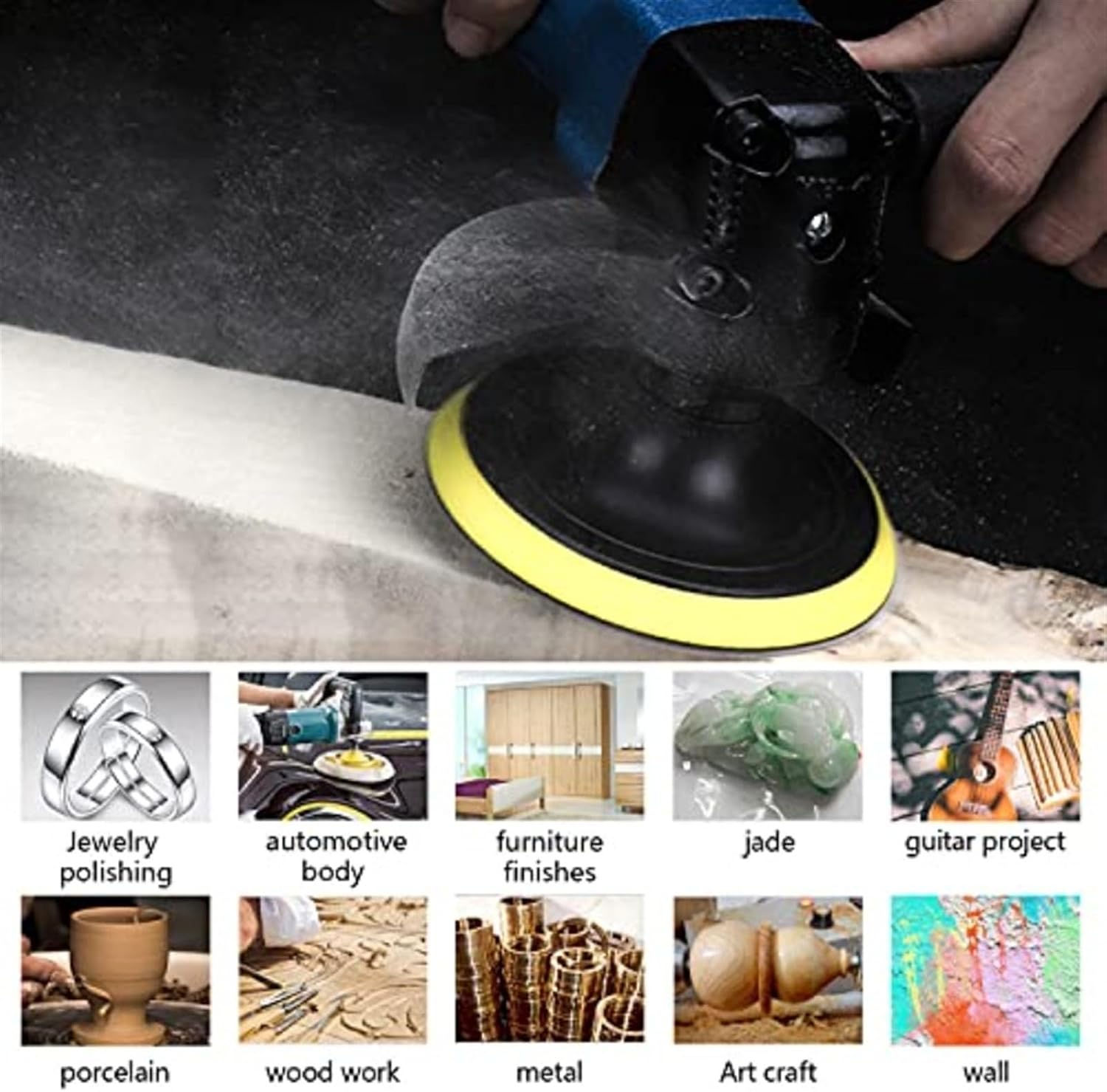 50pcs 5 Inch Hook & Loop Sandpaper 3000-10000 Grit Wet Dry Sand Paper for Orbital Sander Auto, Wood Metal Polishing