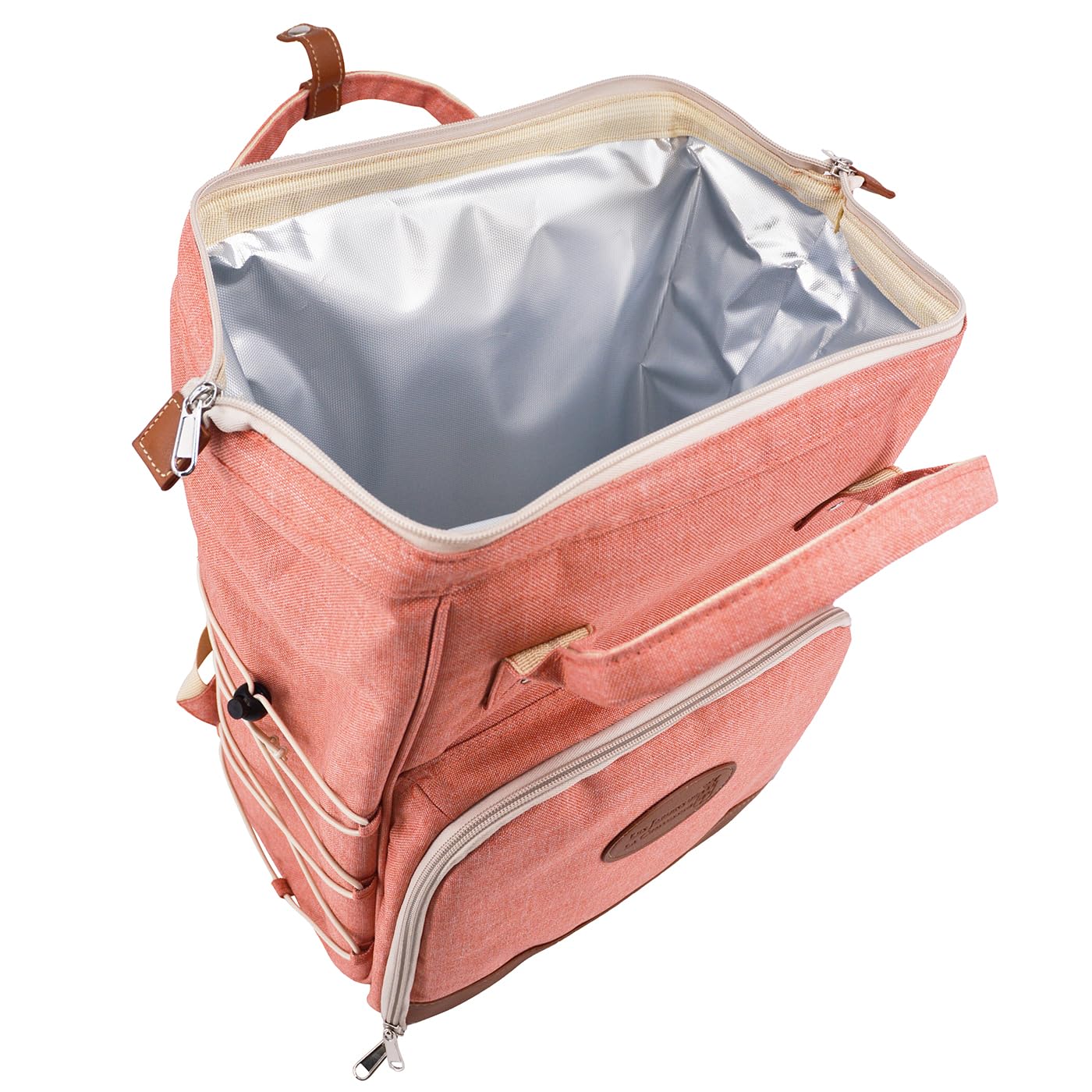 Les Jardins de la Comtesse – Mochila de Picnic para 2 Personas, Color Rosa, Completa con Compartimento térmico, Platos sólidos y Ligeros, 31 x 23 x 39 cm