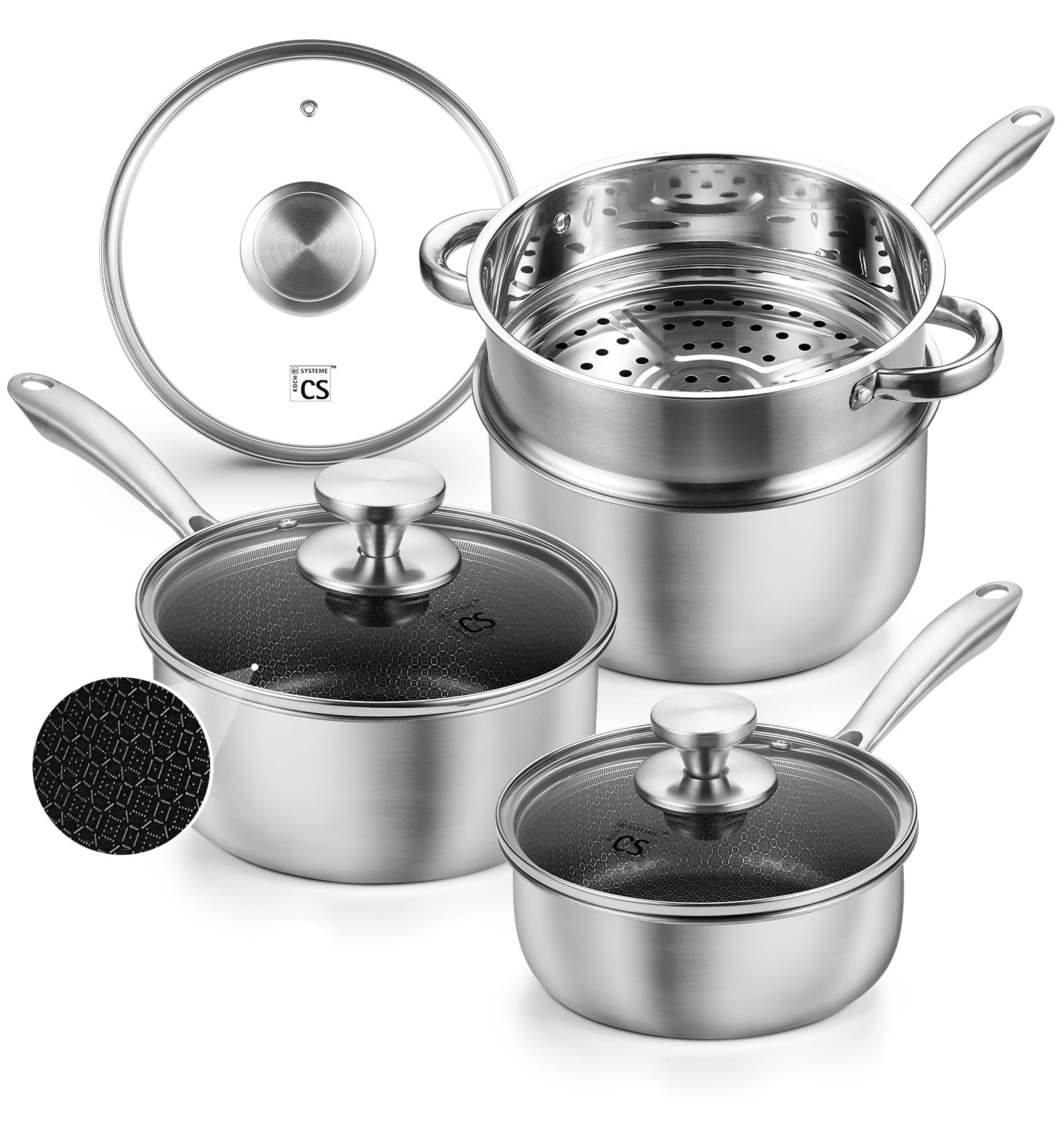 KOCH SYSTEME CS Hybrid Saucepan Set