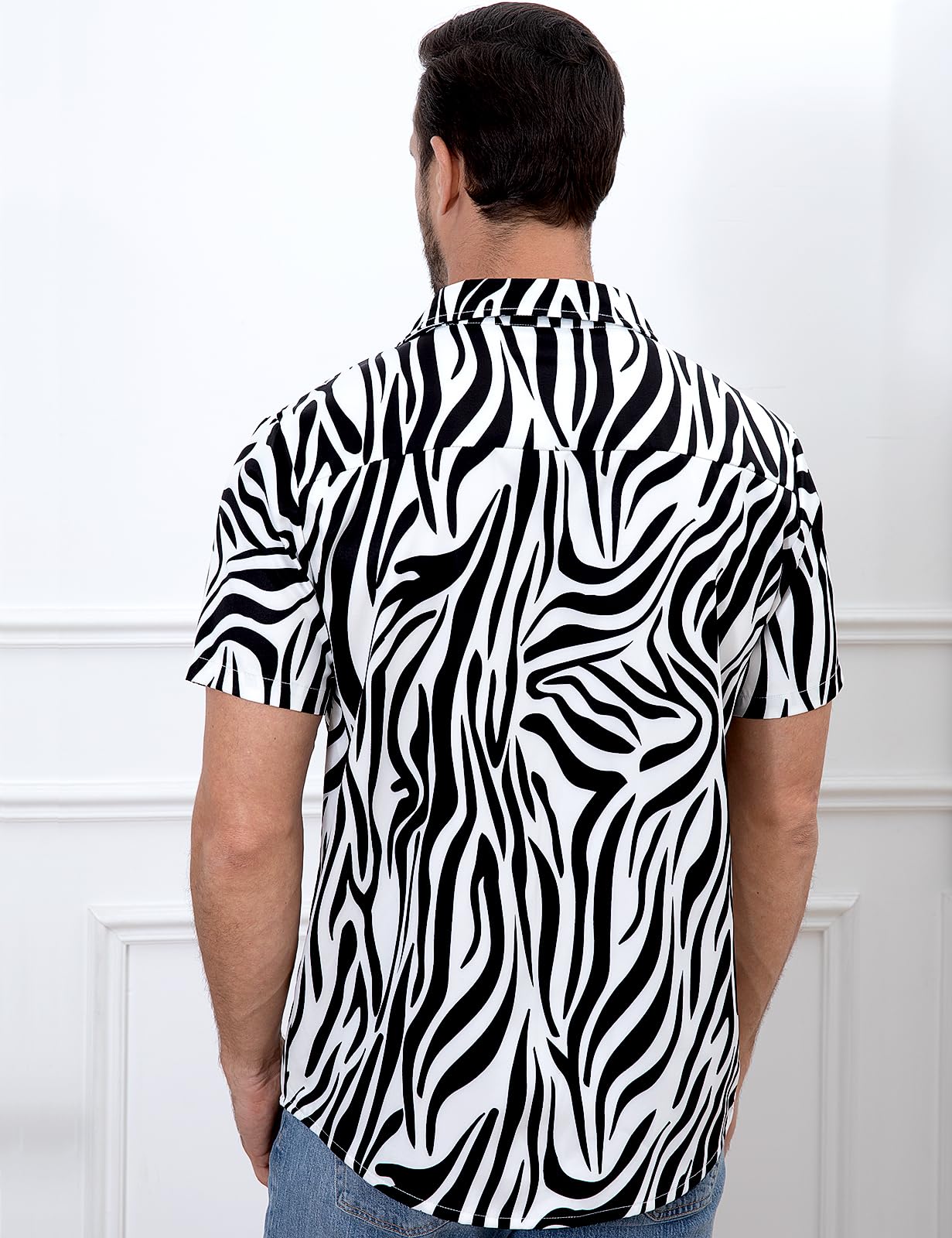 Camicia Stampa Animale Uomo Maniche Corte Casual Shirts | camicie hawaiane da uomo, camicia di frutta, camicia estiva, vacanza