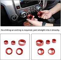 Vista 4 de 5 piezas de aleación de aluminio para perillas de aire acondicionado y estéreo, 4WD, compatibles con interruptor central de control de aire