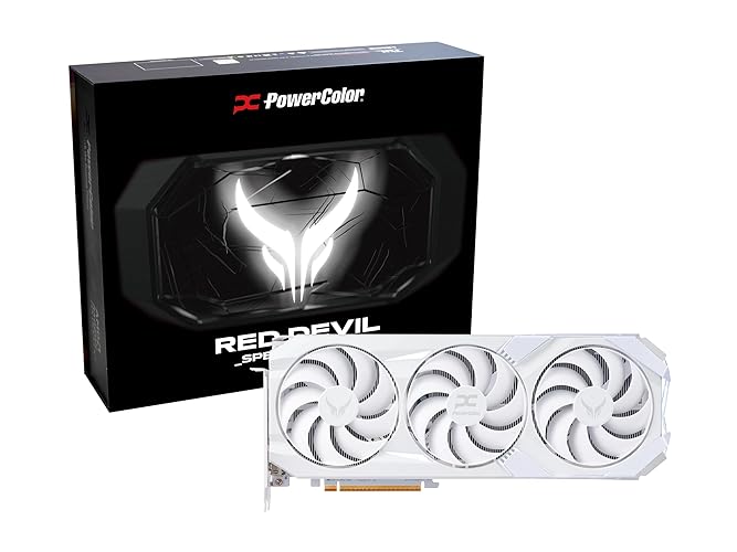 PowerColor Red Devil Spectral White AMD Radeon RX 9070 XT 16GB GDDR6 - 9070 XT 16GB Red Devil Spectral Limited