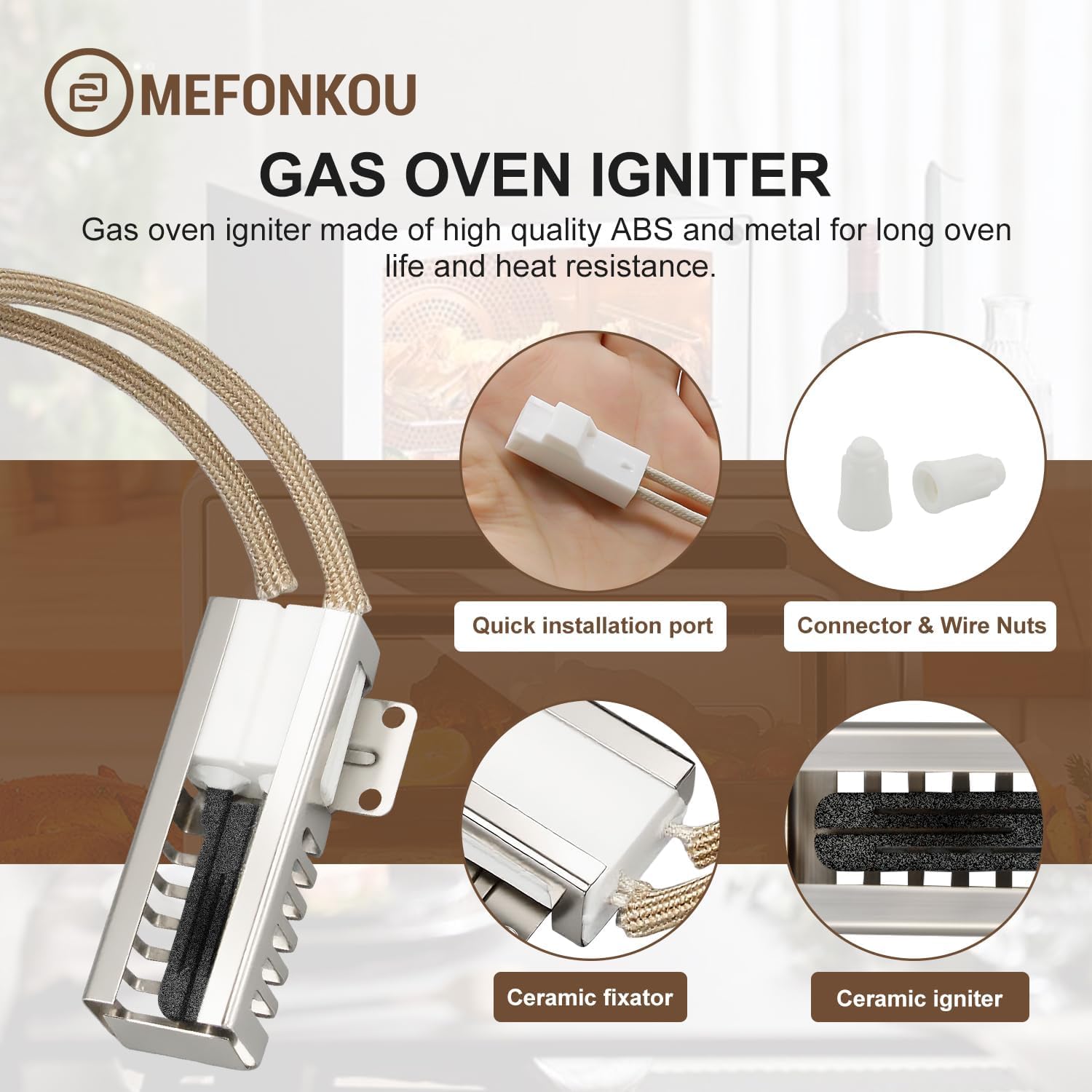 W11176454 4547416 Gas Oven Igniter Replacement for Maytag & Whirlpool Oven Igniter for Gas Stove and Amana Gas Range Oven Igniter W10914411 AP6327293 PS12348439 EAP12348439