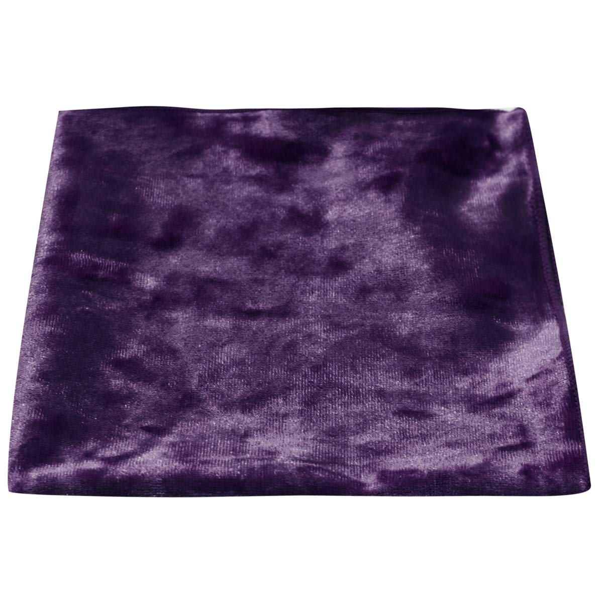 King & Priory Luxury Purple Crushed Velvet Pocket Square, Handkerchief