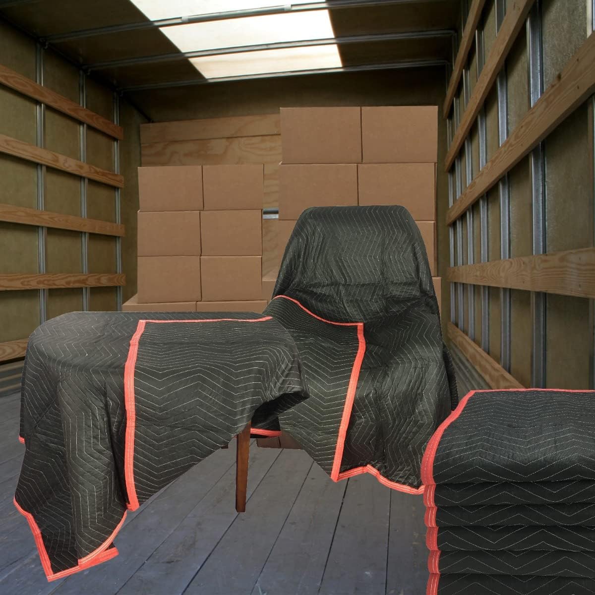 UBOXES 6 Pack of Deluxe Moving Blankets - 5.42lbs/Each - Protective Shipping