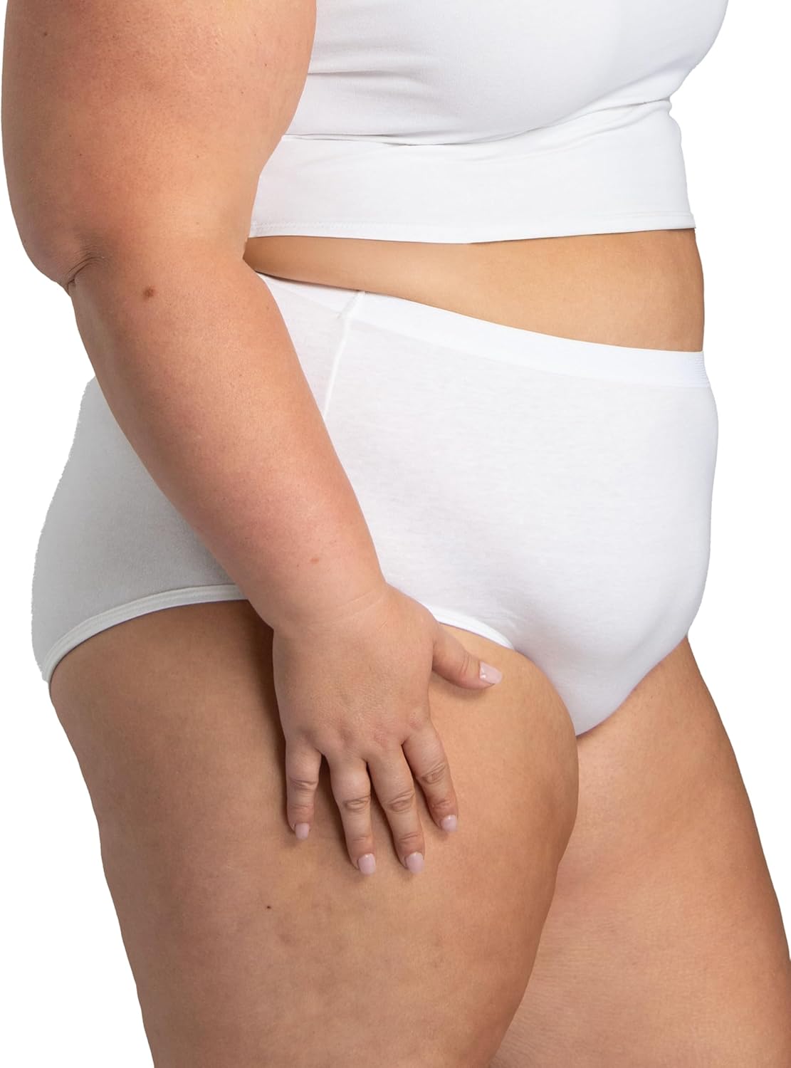 Fruit of the Loom Women's Plus Size Underwear Briefs, Fit for Me, Designed to Fit Your Curves - Image 3
