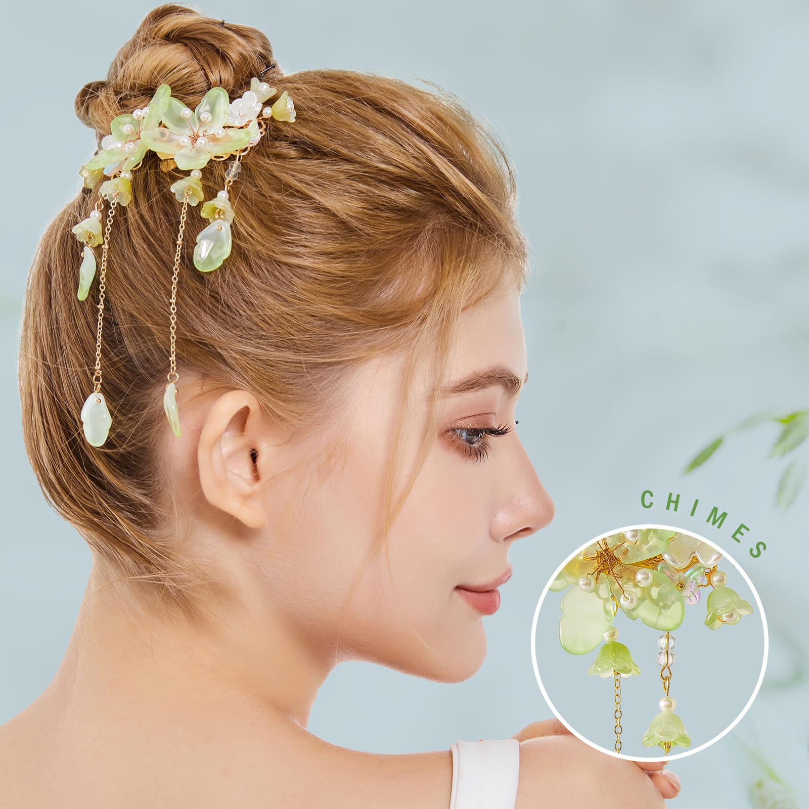 Forcine per capelli floreali con perle per donne, feste di nozze, damigelle d'onore, piccole spille a fiore (SYFJ05)