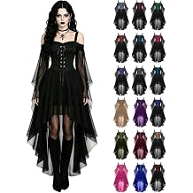 Women Witch Dress 2026 Halloween Costumes Renaissance Medieval Vampire Costume Butterfly Sleeve Mesh Gothic Dress