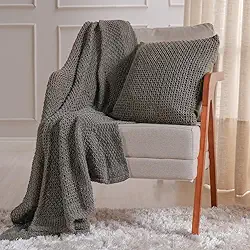 Manta Para Cama e Sofá Atacama Em Tricô 1,20m x 1,50m 100% Algodão (Verde Musgo)