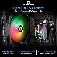 Vista 2 de Thermalright Aqua Elite 120 V3 AIO Enfriador de CPU, Refrigeración Líquida de 120mm, Ventiladores ARGB PWM, Intel LGA1150-1200/AMD AM4-AM5